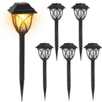 6-Pack Solar Stake Lights – IP45 Waterproof Outdoor Pathway & Landscape Lights