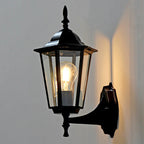 Retro Hexagon Outdoor Wall Light – Aluminum E27 Exterior Sconce