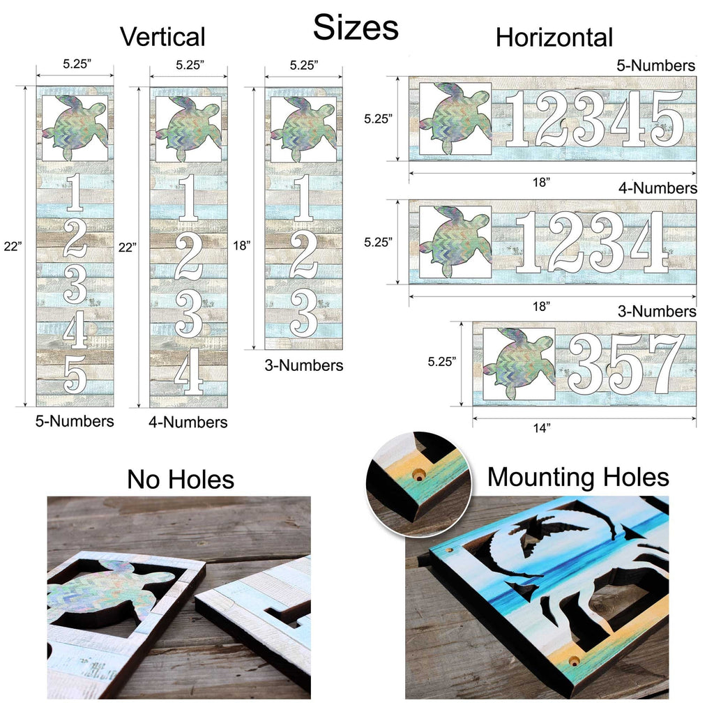 Hummingbird House Number Sign – Handcrafted Wooden Address Plaque for Porch or Mailbox Post