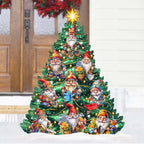 Gnomes-Themed Christmas Tree Outdoor Indoor Decor Wooden Christmas Decoration by G. Debrekht Christmas Decor - 8191512F