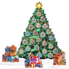Snowflake-Themed Christmas Tree Outdoor Indoor Décor Wooden Christmas Decoration by G. Debrekht Christmas Décor - 8191504F-G