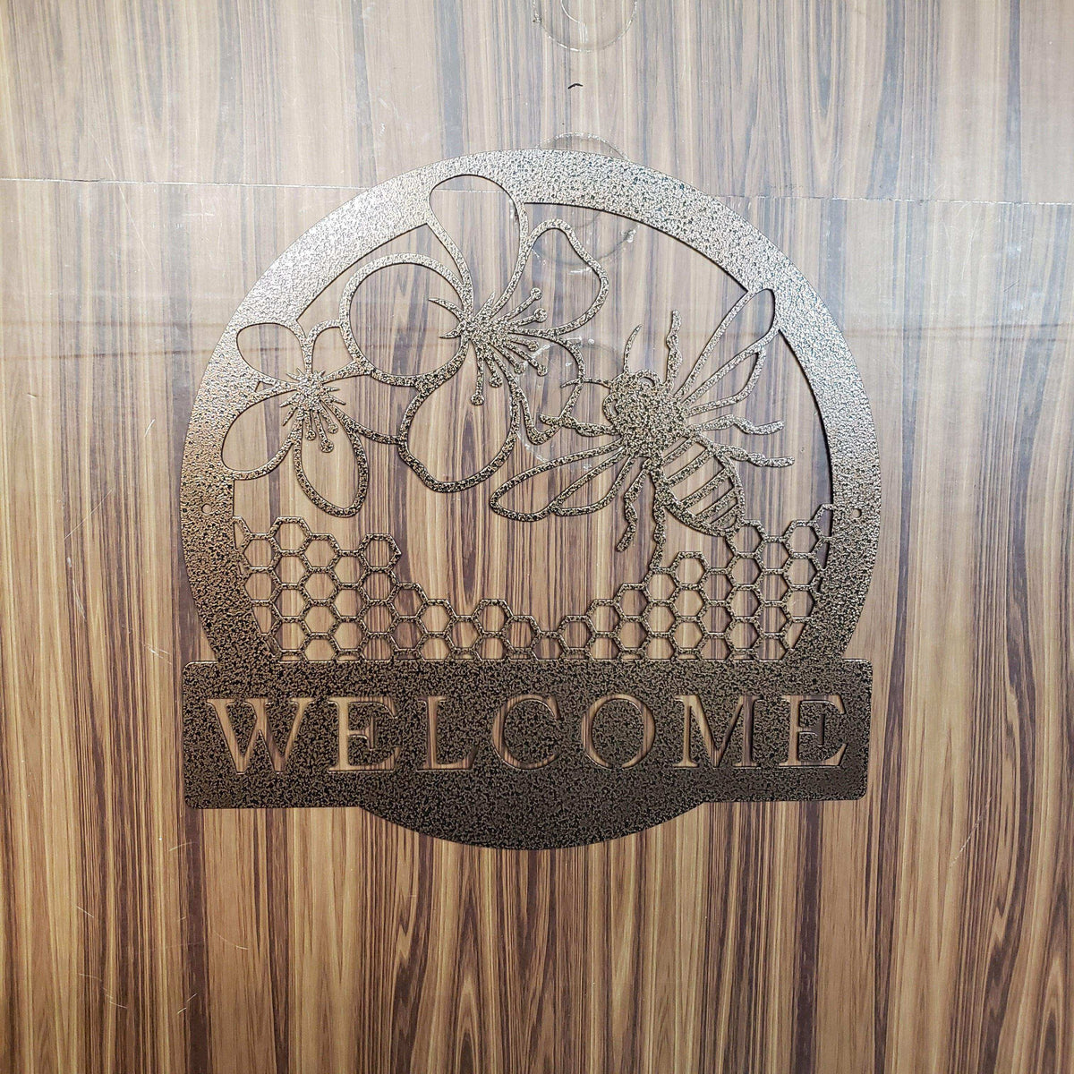 Honey Bee Welcome Sign – Metal Porch & Garden Décor