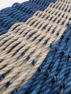 Navy Blue & Tan Lobster Rope Doormat