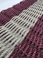 Burgundy & Tan Lobster Rope Doormat