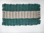 Hunter Green & Tan Lobster Rope Doormat