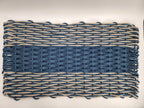 Navy Blue & Tan Double Weave Lobster Rope Doormat – Handwoven Marine-Grade Outdoor Mat