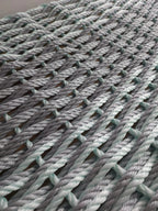 Light Gray & Seafoam Double Weave Lobster Rope Doormat