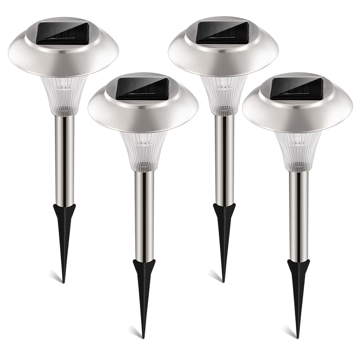 4-Pack Solar Garden Lights – Color-Changing IP44 Waterproof Pathway & Landscape Lights