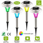 4-Pack Solar Garden Lights – Color-Changing IP44 Waterproof Pathway & Landscape Lights