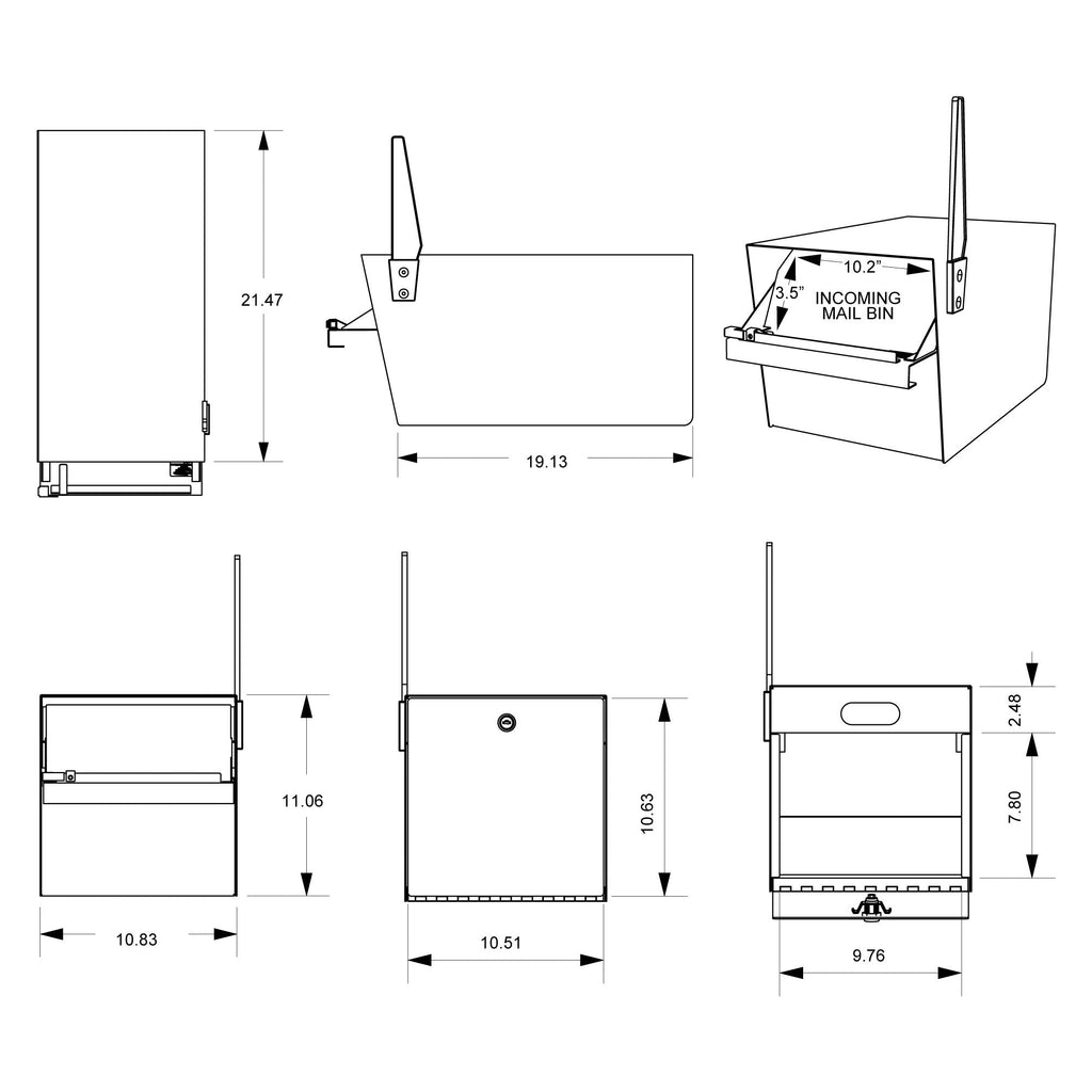 MailBoss Mail Manager® Street Safe – Secure Locking Mailbox with Rear Access