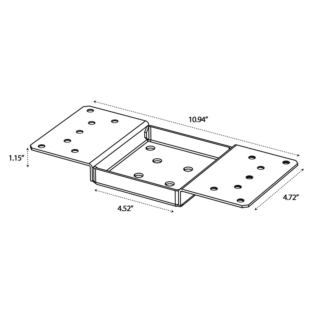 1-Inch MailBoss Universal Mailbox Adapter Plate – Height Extender