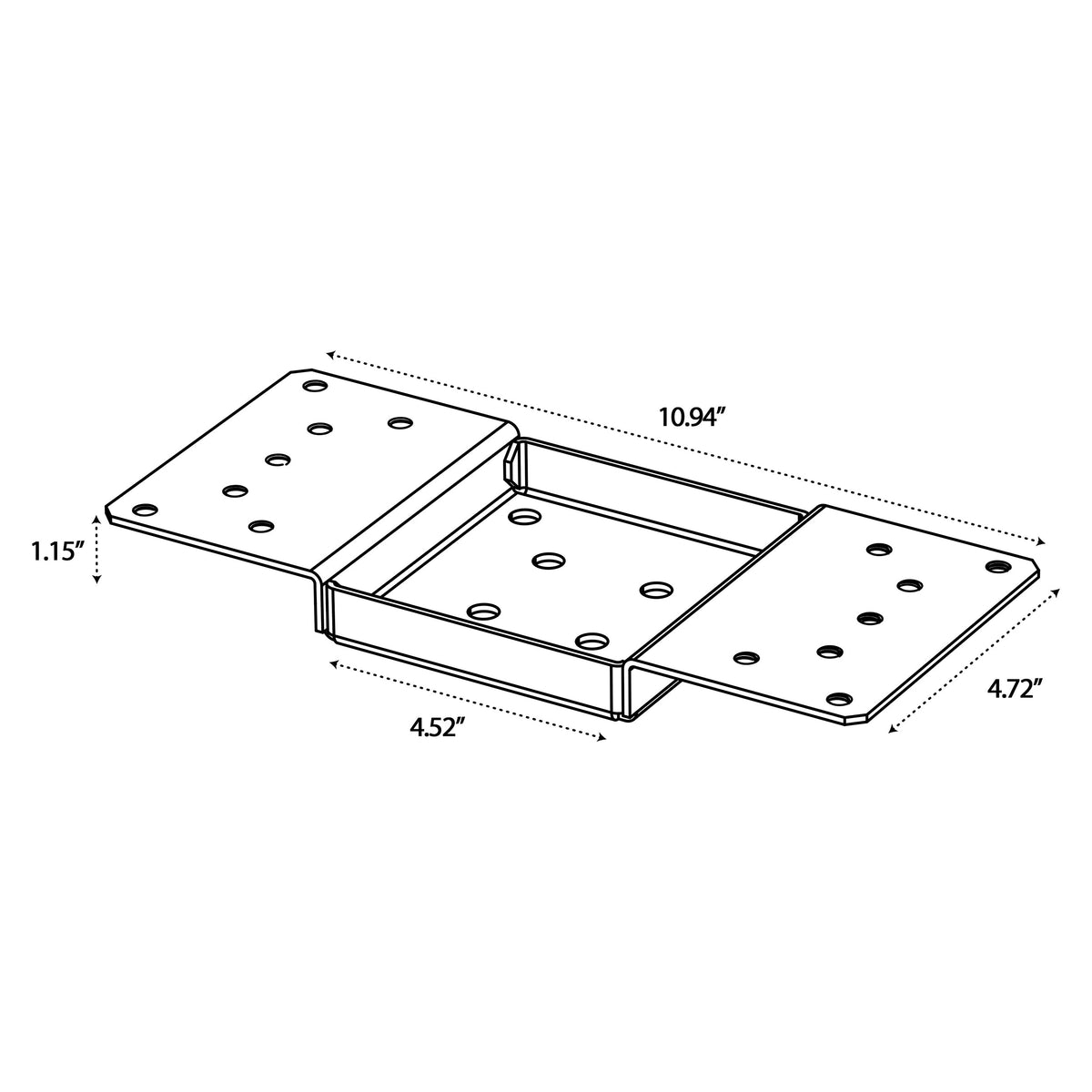 1-Inch MailBoss Universal Mailbox Adapter Plate – Height Extender
