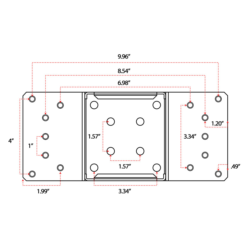 1-Inch MailBoss Universal Mailbox Adapter Plate – Height Extender