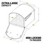 MailBoss Orca XL Non-Locking Mailbox – Extra-Large High-Capacity USPS-Approved Mailbox