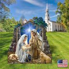 Glory to God Nativity 32" and 48" Tall Outdoor Decor by D. Gelsinger - Nativity Holiday Decor - 8461010F-1722 Handcrafted Outdoor Decor