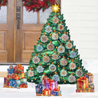 Snowflake-Themed Christmas Tree Outdoor Indoor Décor Wooden Christmas Decoration by G. Debrekht Christmas Décor - 8191504F-G