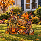 Pumpkin Treats Skeleton Cart Halloween Freestanding Outdoor Decoration by G. Debrekht – 8652907F