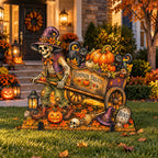 Pumpkin Treats Skeleton Cart Halloween Freestanding Outdoor Decoration by G. Debrekht – 8652907F