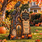 Welcome to Witchfield Halloween Freestanding Outdoor Decoration by G. Debrekht – 8652908F