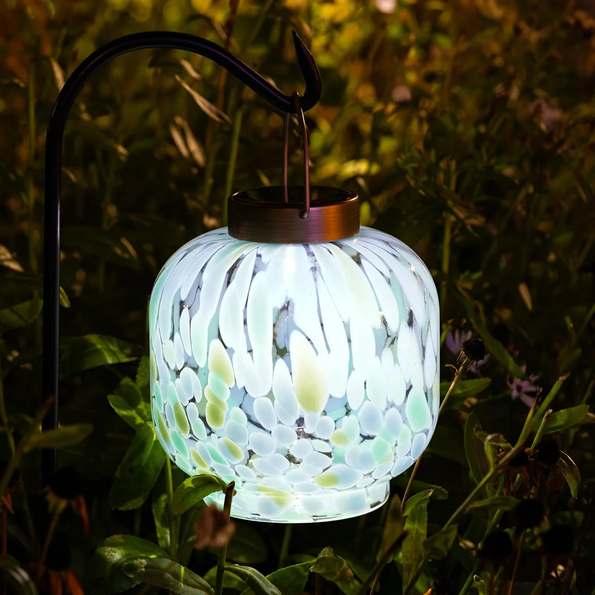 Cabin Solar Lantern 8" Handblown Glass