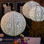 Battery-Powered Stella Luxe Pearl Boho Lantern 3-pack