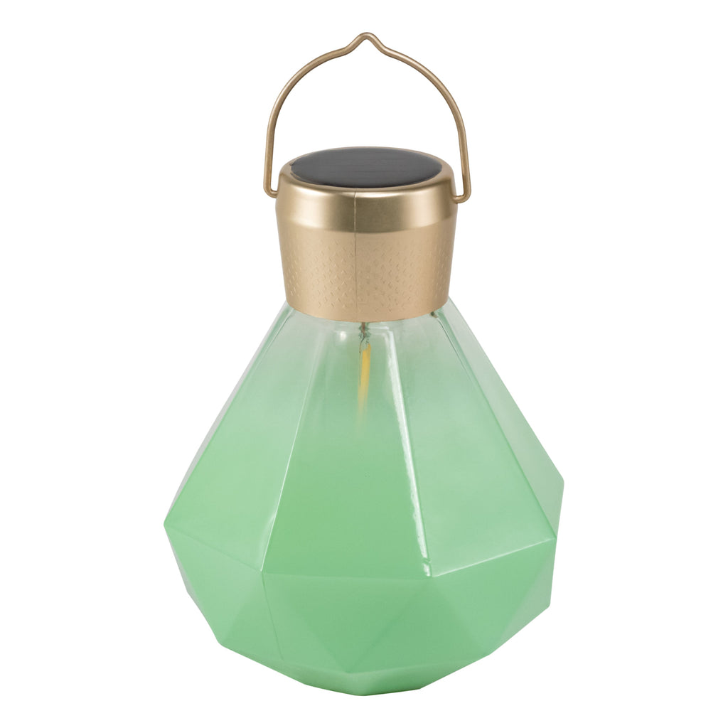 Gem Solar Lantern 6.75" Handblown Glass