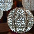 Battery-Powered Stella Luxe Pearl Boho Lantern 3-pack