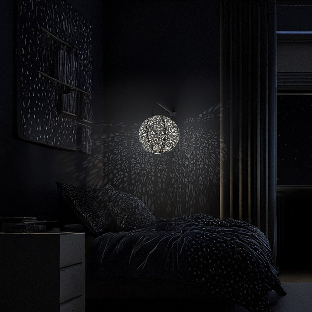 Stella Luxe Globe Chantilly Lace Porcelain LED Lantern (Battery Powered)
