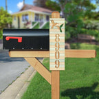 Hummingbird House Number Sign – Handcrafted Wooden Address Plaque for Porch or Mailbox Post