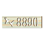Hummingbird House Number Sign – Handcrafted Wooden Address Plaque for Porch or Mailbox Post