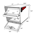 MailBoss Mail Manager® PRO – Locking Security Mailbox with House Numbers & Pull-Out Tray