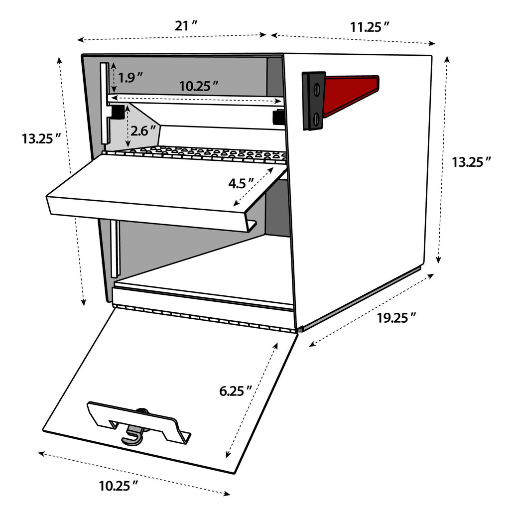 MailBoss® Curbside Security Mailbox – Locking Mailbox for Mail Theft Protection