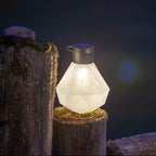 Gem Solar Lantern 6.75" Handblown Glass