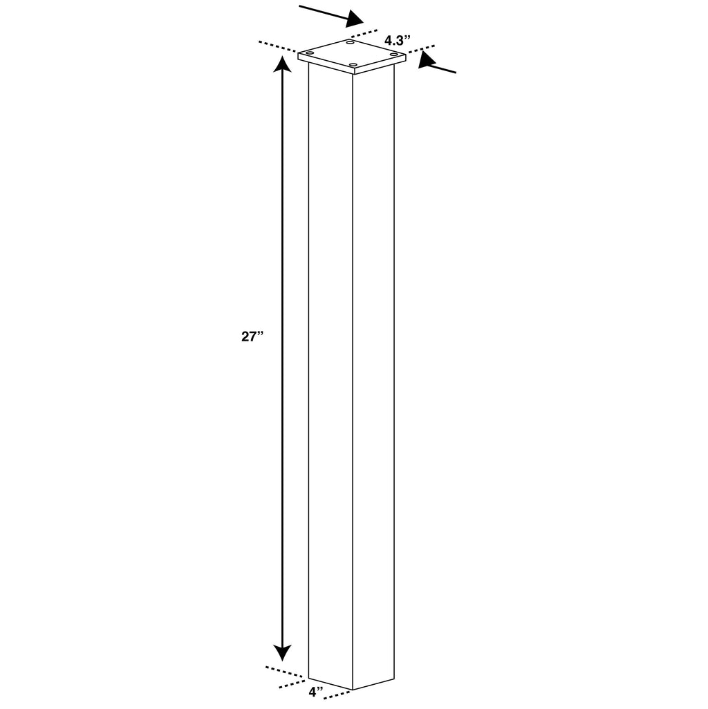 MailBoss 27-Inch Surface-Mount Mailbox Post