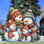 Snowman Family Outdoor Decor by G. Debrekht - Christmas Santa Snowman Decor - 8611057F