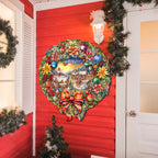 Christmas Wreath 36"-Inch Outdoor Indoor Decor Wooden Christmas Decoration by G. Debrekht - Christmas Decor - 8652802F