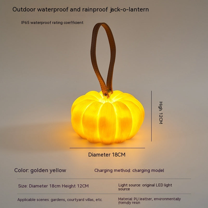 Solar Pumpkin Garden Light – Resin Illuminated Pumpkin Lawn Décor