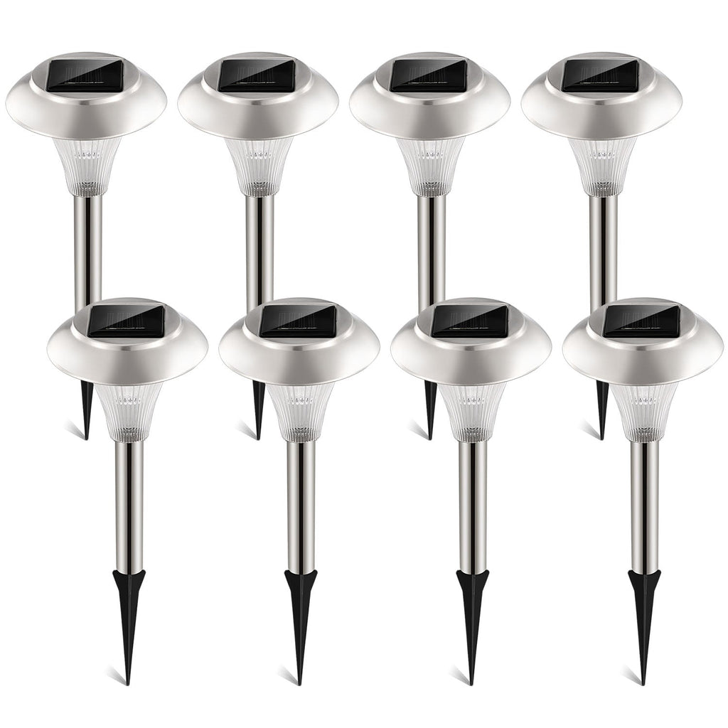 8-Pack Solar Garden Lights – Color-Changing IP44 Waterproof Pathway & Landscape Lights