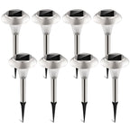 8-Pack Solar Garden Lights – Color-Changing IP44 Waterproof Pathway & Landscape Lights