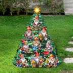 Gnomes-Themed Christmas Tree Outdoor Indoor Decor Wooden Christmas Decoration by G. Debrekht Christmas Decor - 8191512F