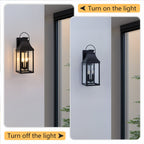 20'' Outdoor Wall Light, 2-Pack Porch Light Outdoor Wall Sconce Lantern