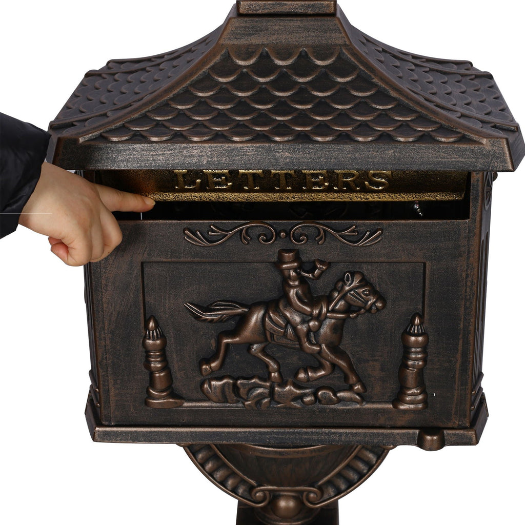 Cast Aluminum Mailbox – Durable Decorative Outdoor Mailbox