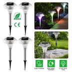 4-Pack Solar Garden Lights – Color-Changing IP44 Waterproof Pathway & Landscape Lights