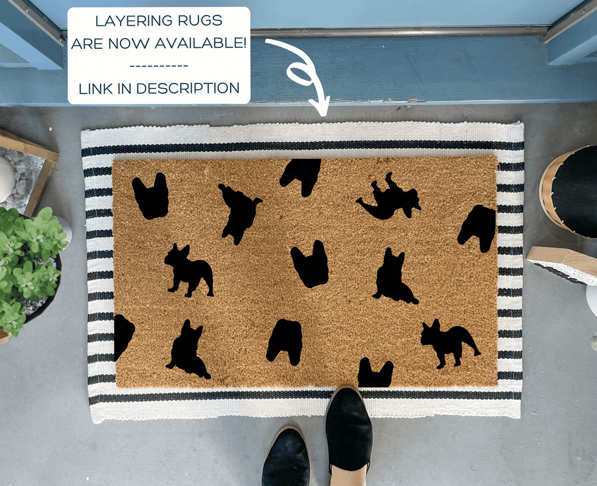French Bulldog Pattern Doormat