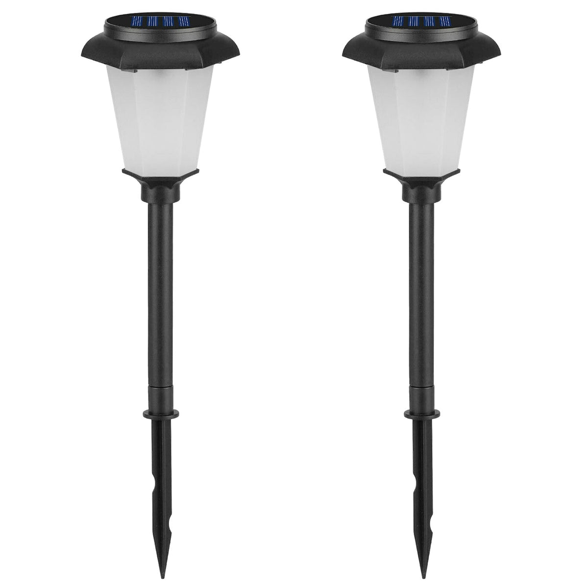 2-Pack Solar Flame Torch Lights – IP65 Waterproof Flickering Flame Stake Lights
