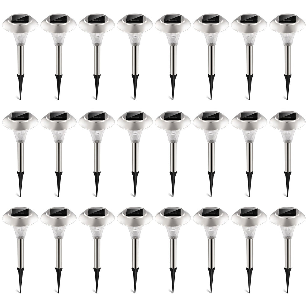 24-Pack Solar Garden Lights – Color-Changing IP44 Waterproof Pathway & Landscape Lights