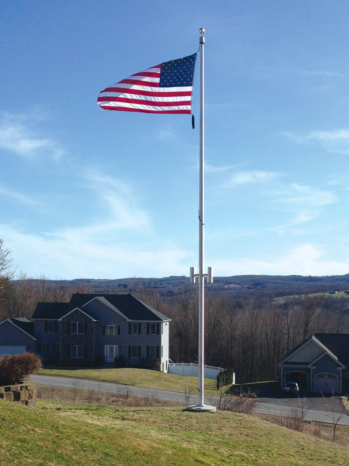 Hurricane Internal Halyard Series Aluminum Flagpole