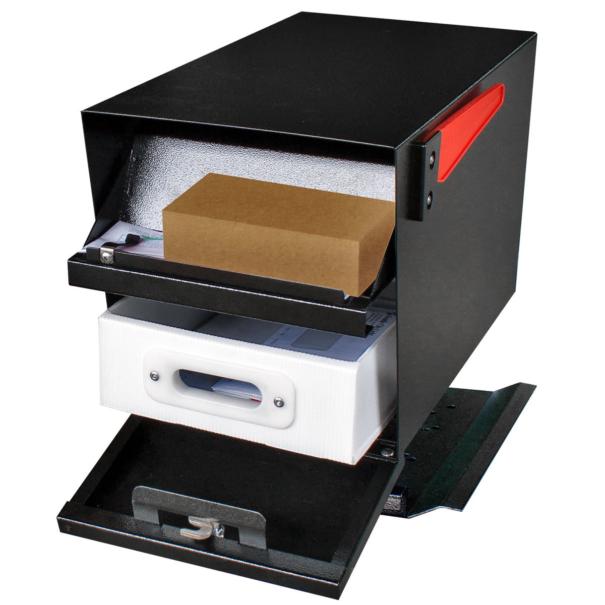 MailBoss Mail Manager® PRO – Locking Security Mailbox with House Numbers & Pull-Out Tray