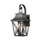 Modern Outdoor Wall Light Fixture with 2 Waterproof Glass Lights