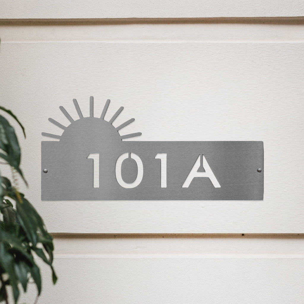 [COL] Landscape Address Plaque - 4 Styles - Circular Address Plaque for House Numbers
